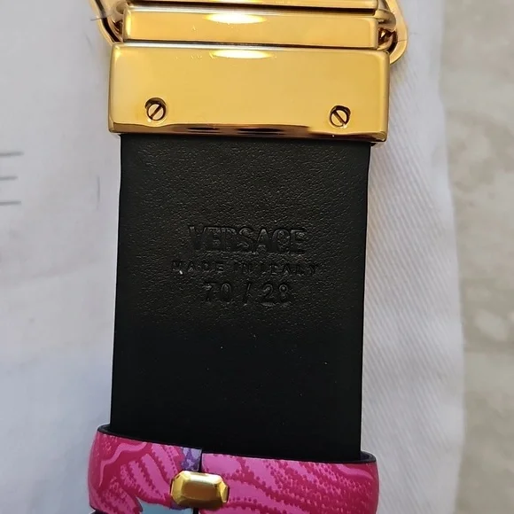 Versace Gold Medusa Buckle Belt - Picture 2 of 4